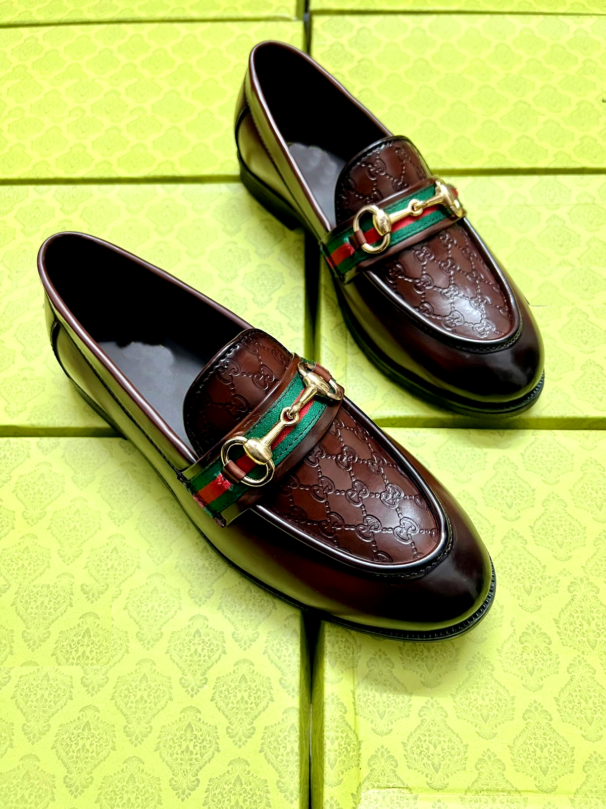 Stylish Pattern Brown Moccasins Casual And Party Wear Shoes For Men- FunkyTradition