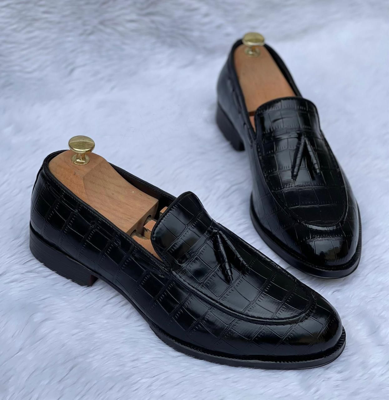 Stylish Pattern Moccasin Black, Brown and Tan Loafer For Office Wear And Casual Wear- FunkyTradition