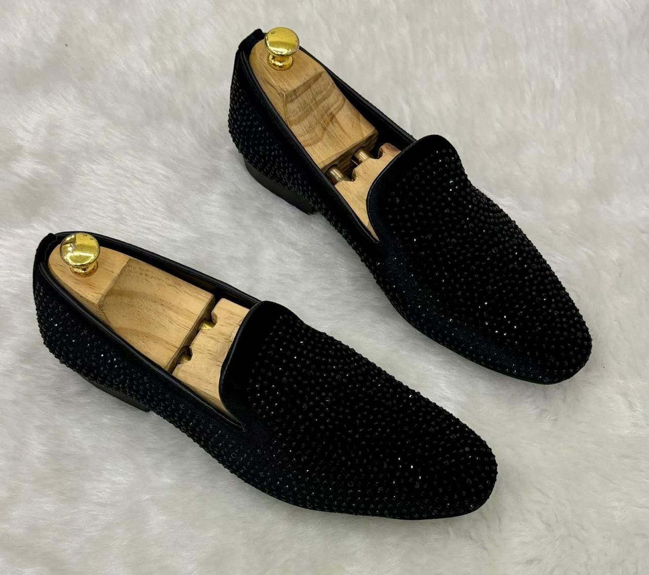 Stylish Studded Mirror Moccasins Mens Fashion wedding rivet Leather High Quality Slip On Flats Loafers