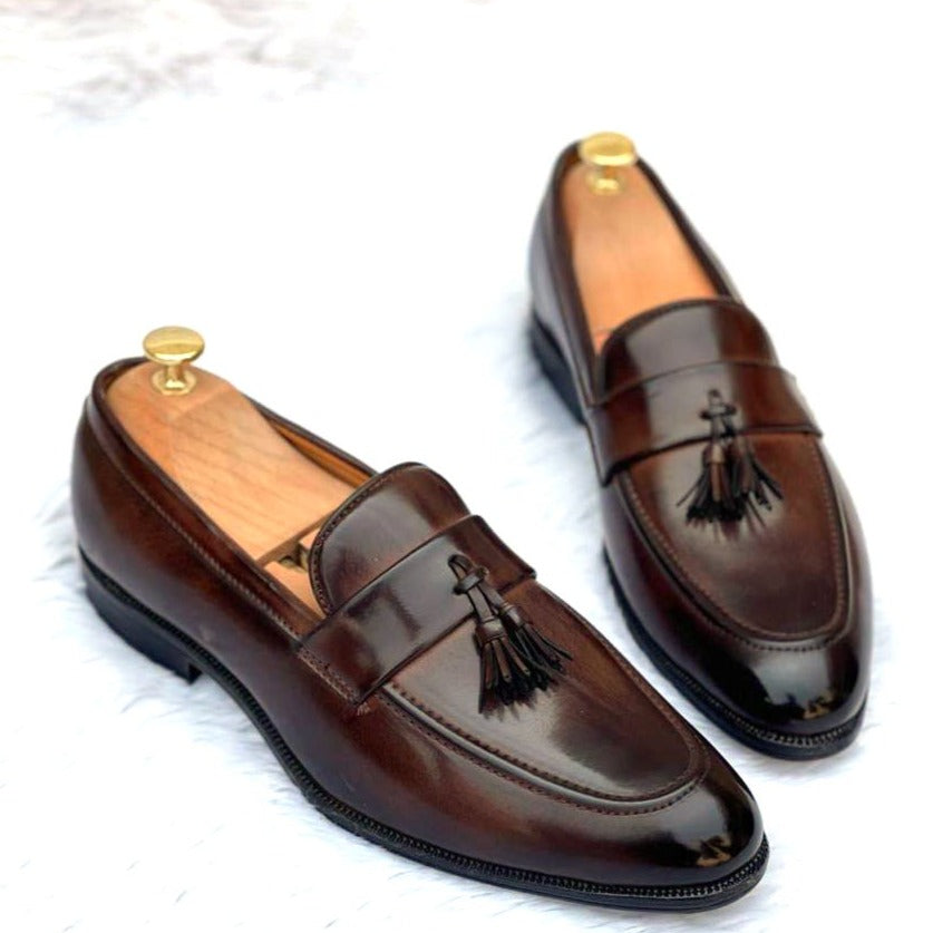 Stylish Suede Black Brown Loafer Shoes For Office Wear And Casual Wear - FunkyTradition