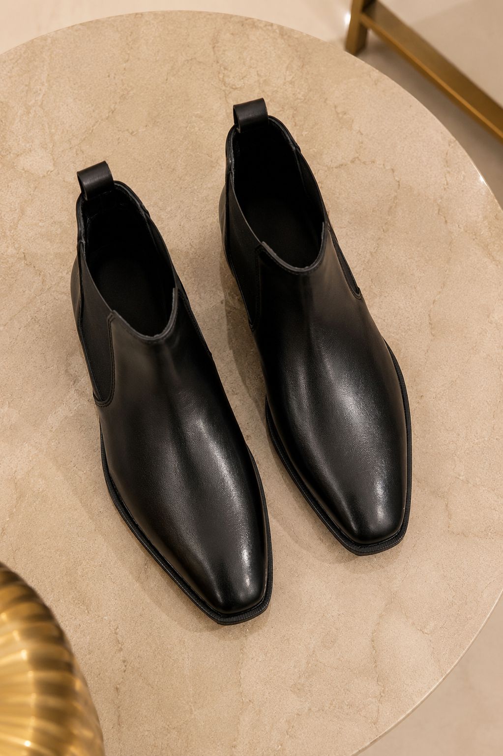 Stylish ankle boot silhouette for modern fashion styling