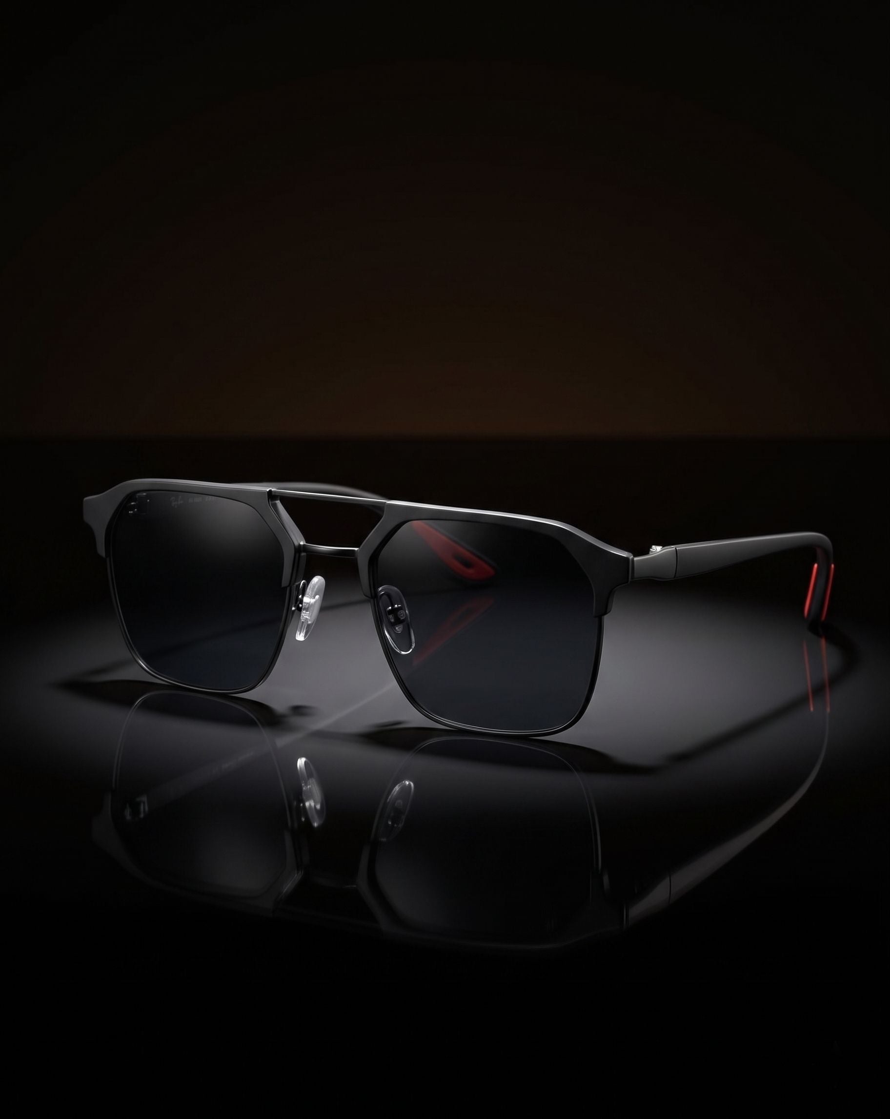 Stylish unisex matte black sunglasses