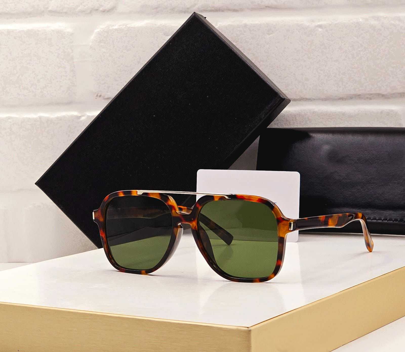 Luxury Double Bridge Square Aviator Sunglasses - Multi-Lens | FunkyTradition