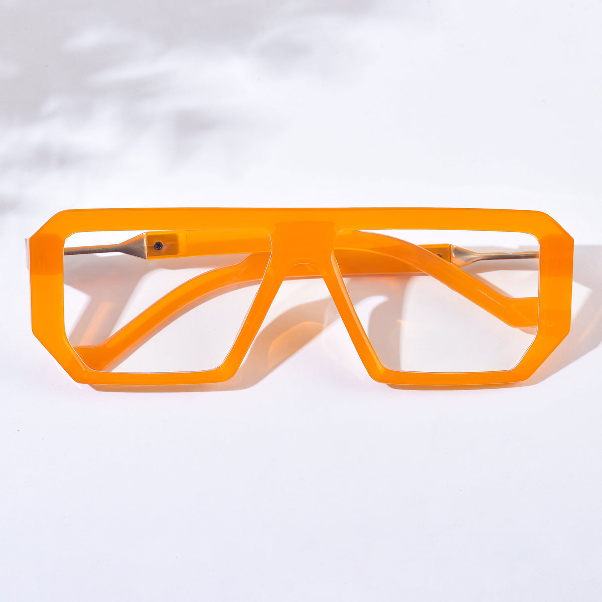Vibrant Orange Square Eyeglasses | Modern & Chic Clear Frame Glasses