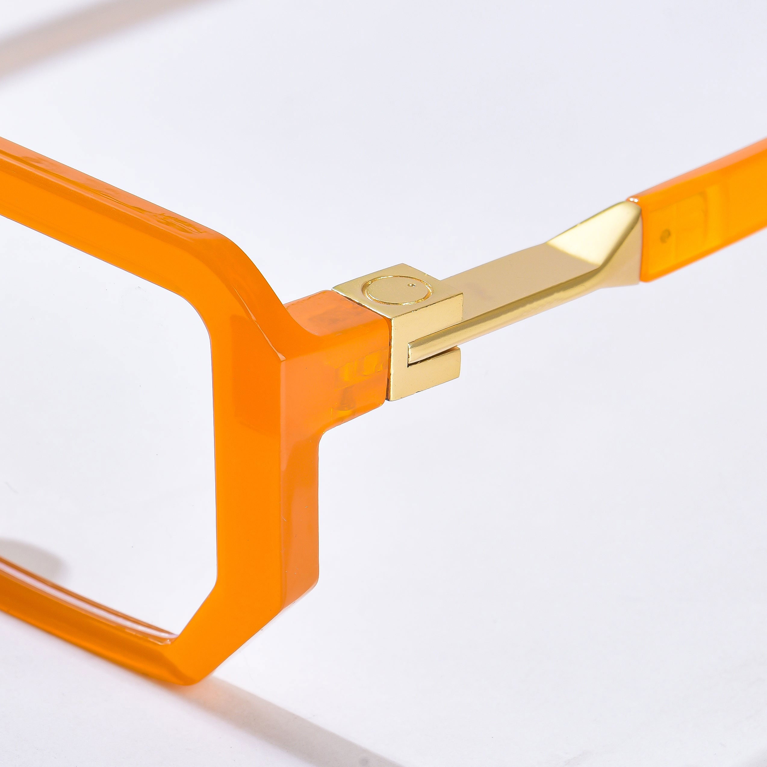 Vibrant Orange Square Eyeglasses | Modern & Chic Clear Frame Glasses