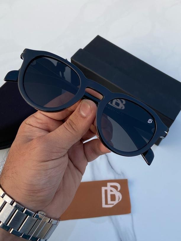 David Beckham Inspired Classic Round Sunglasses - BlackFrame, BlackLens, Retro Style
