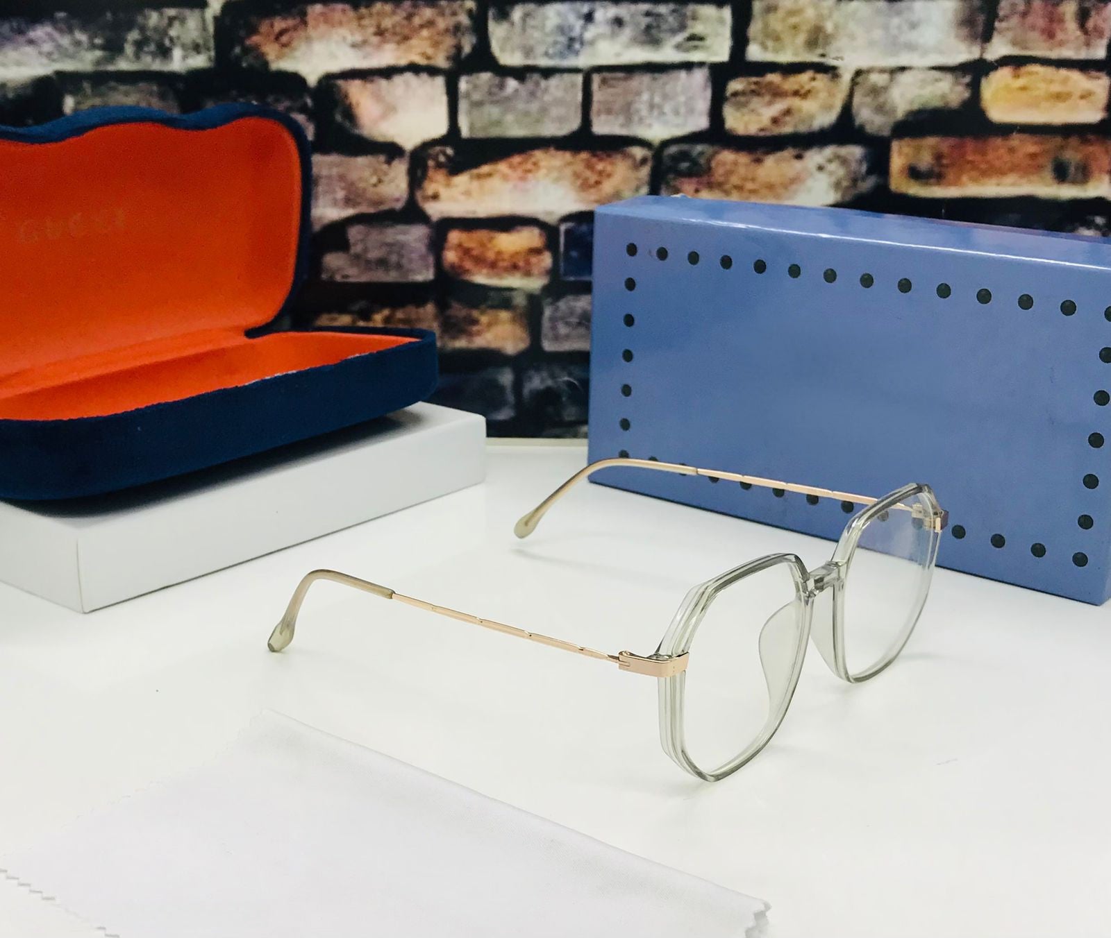 Trendy Square Blue Cut Spectacles Folded with Case Best Price Online India