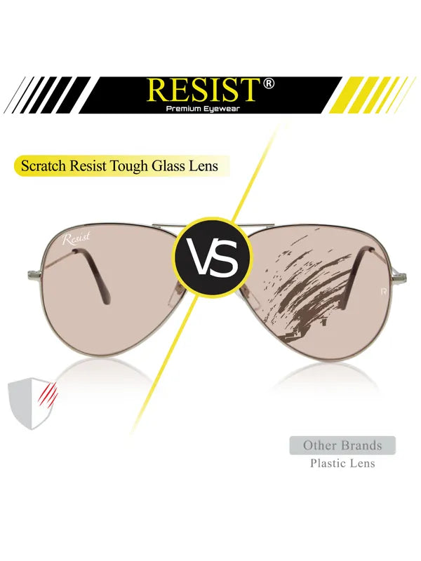 UV-Protected Silver Pink Aviator Sunglasses for Men and Women - FunkyTradition