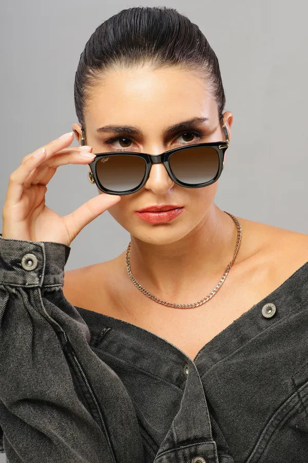 UV Protected Black Brown Wayfarer Sunglasses For Men & Women- FunkyTradition