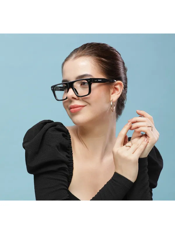 UV Protected Black Clear Wayfarer Sunglasses For Men & Women- FunkyTradition
