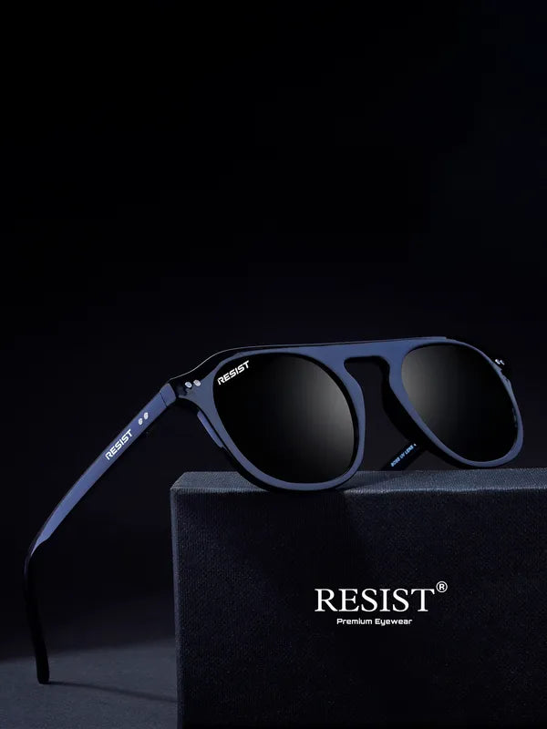 UV Protected Black Round Sunglasses for Men & Women – Classic Style with Full UV Protection- FunkyTradition