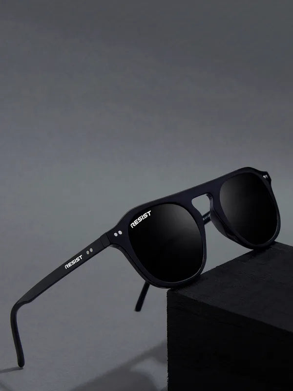 UV Protected Black Round Sunglasses for Men & Women – Classic Style with Full UV Protection- FunkyTradition