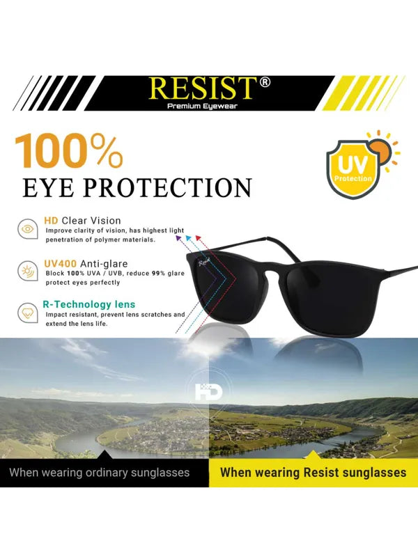 UV Protected Black Wayfarer Sunglasses For Men & Women- FunkyTradition