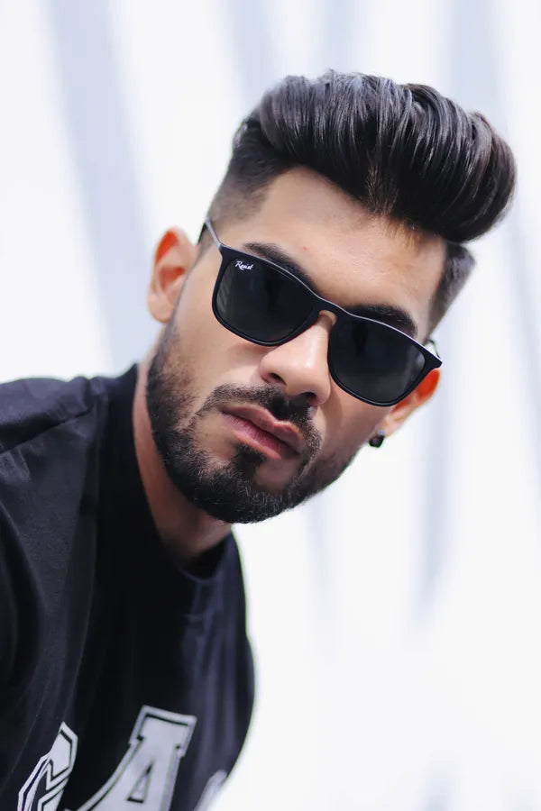 UV Protected Black Wayfarer Sunglasses For Men & Women- FunkyTradition