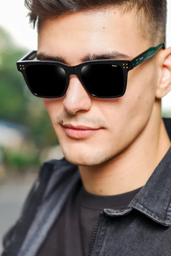UV Protected Black Wayfarer Sunglasses For Men & Women- FunkyTradition