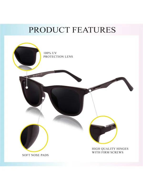 UV Protected Black Wayfarer Sunglasses For Men & Women- FunkyTradition