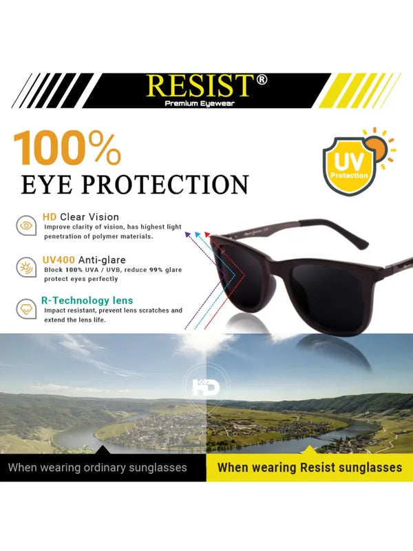 UV Protected Black Wayfarer Sunglasses For Men & Women- FunkyTradition