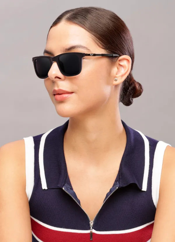 UV Protected Black Wayfarer Sunglasses For Men & Women- FunkyTradition