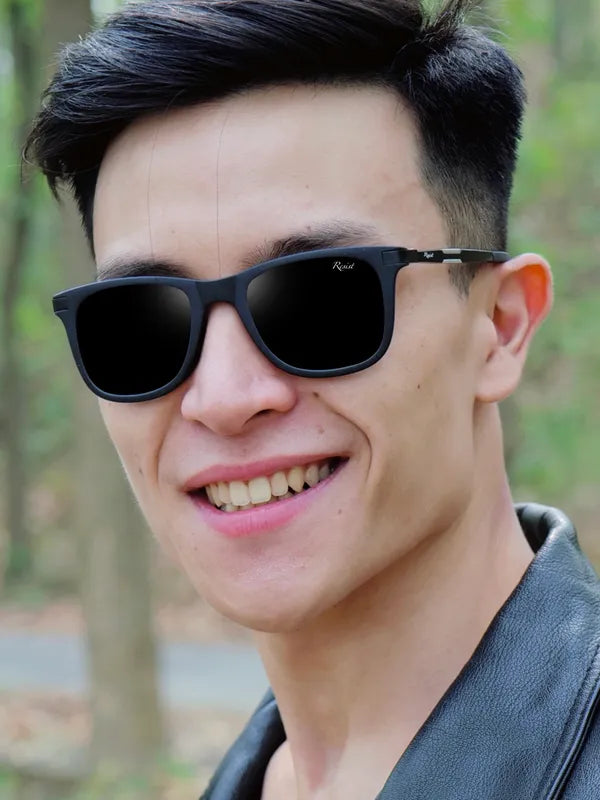 UV Protected Black Wayfarer Sunglasses For Men & Women- FunkyTradition