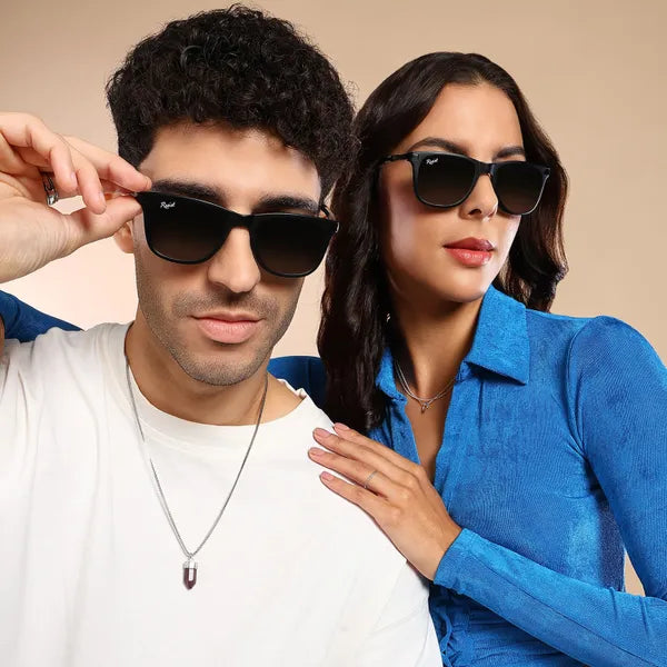 UV Protected Black Wayfarer Sunglasses For Men & Women- FunkyTradition