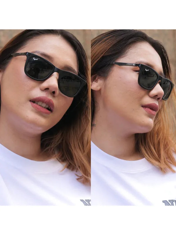UV Protected Black Wayfarer Sunglasses For Men & Women- FunkyTradition