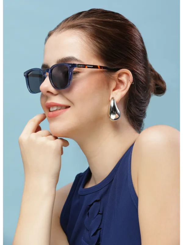 UV Protected Blue Black Wayfarer Sunglasses For Men & Women- FunkyTradition
