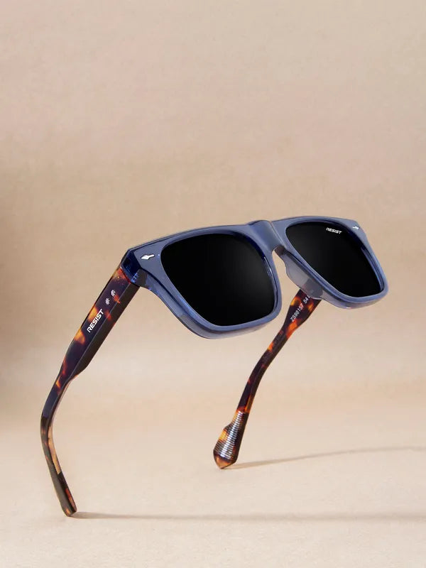 UV Protected Blue Tiger Black Wayfarer Sunglasses For Men & Women- FunkyTradition
