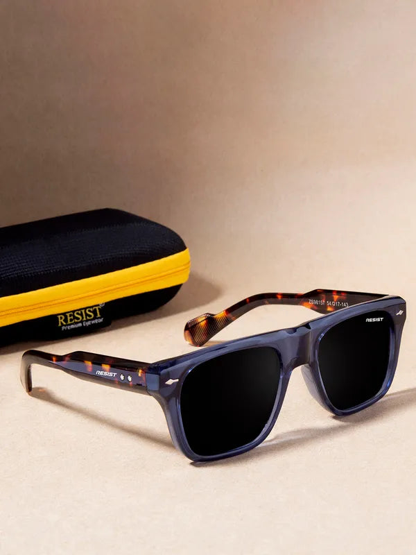 UV Protected Blue Tiger Black Wayfarer Sunglasses For Men & Women- FunkyTradition