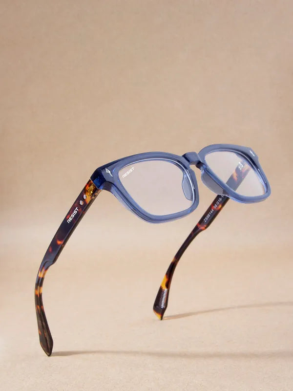 UV Protected Blue Tiger Clear Wayfarer Sunglasses For Men & Women- FunkyTradition