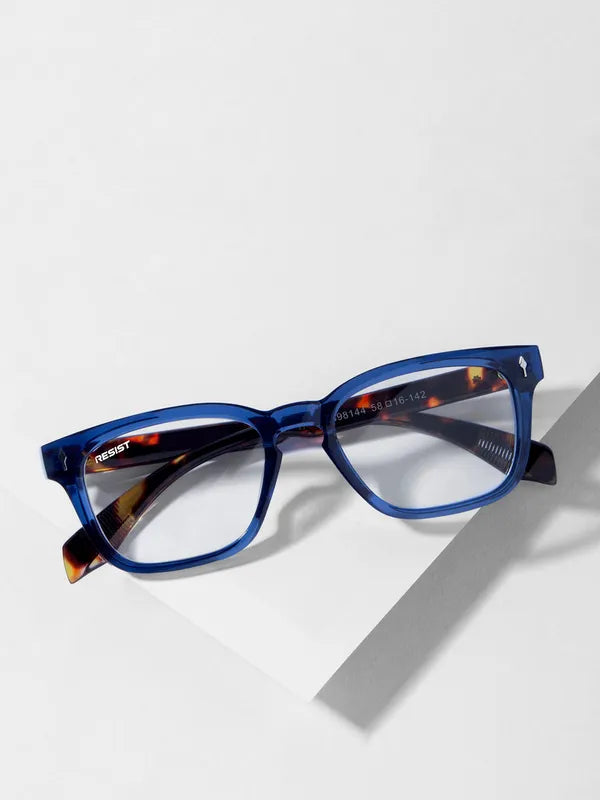 UV Protected Blue Tiger Clear Wayfarer Sunglasses For Men & Women- FunkyTradition