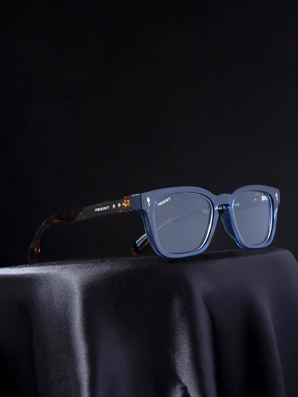 UV Protected Blue Tiger Clear Wayfarer Sunglasses For Men & Women- FunkyTradition