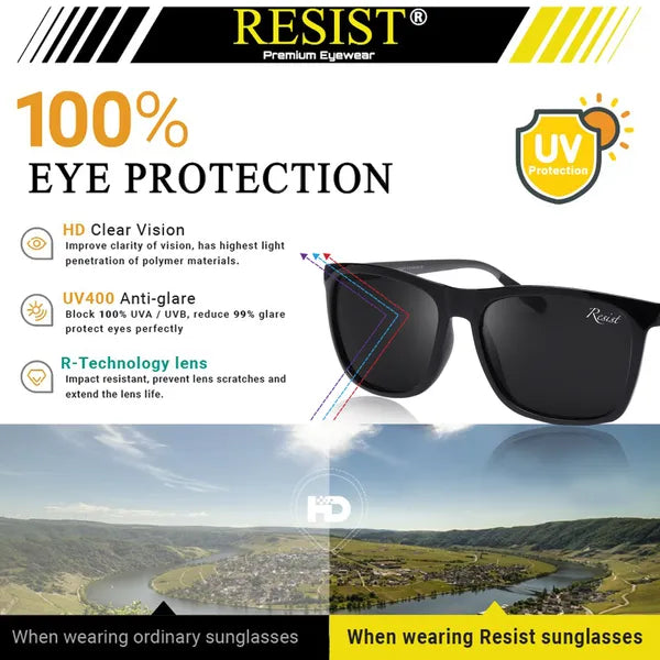 UV Protected Grey Black Wayfarer Sunglasses For Men & Women- FunkyTradition