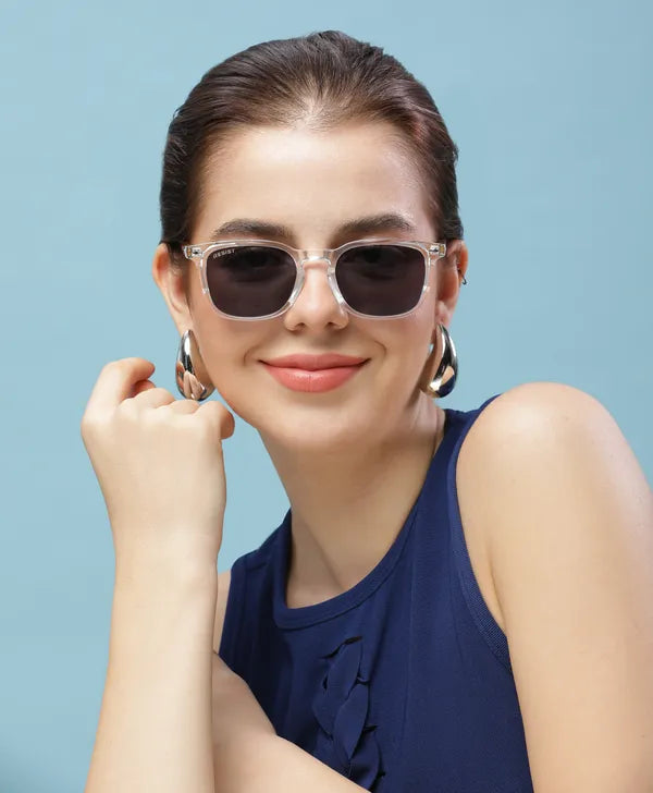 UV Protected White Black Wayfarer Sunglasses For Men & Women- FunkyTradition