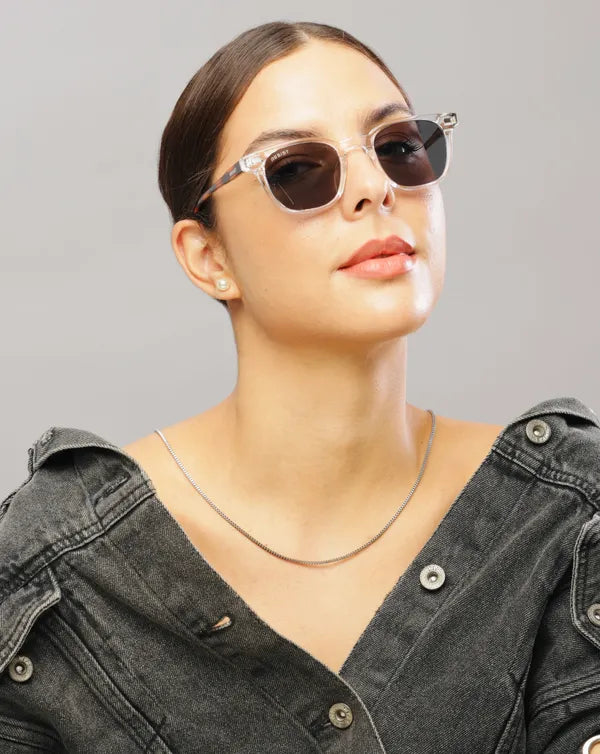 UV Protected White Tiger Brown Wayfarer Sunglasses For Men & Women- FunkyTradition