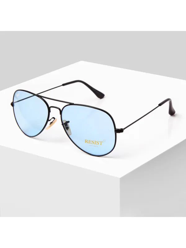UV Protected Black Blue Night Vision Aviator Sunglasses for Men and Women- FunkyTradition