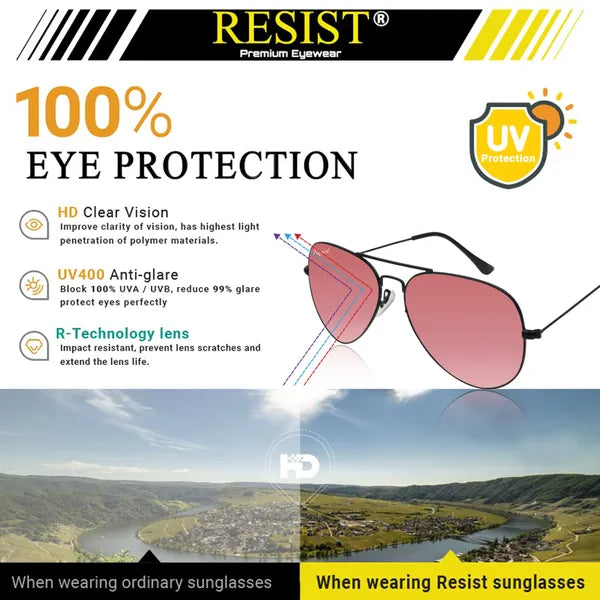 UV Protected Black Pink Reflector Aviator Sunglasses for Men and Women- FunkyTradition