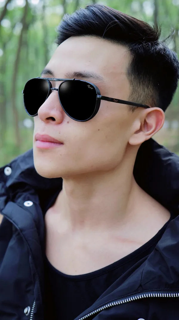 UV Protected Black Wayfarer Sunglasses For Men & Women- FunkyTradition