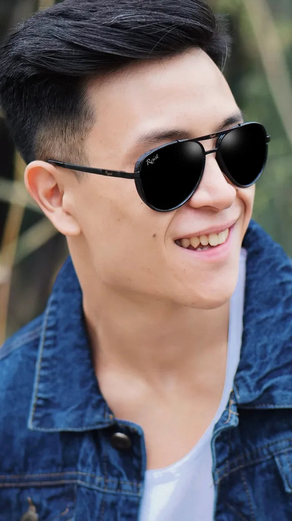 UV Protected Black Wayfarer Sunglasses For Men & Women- FunkyTradition