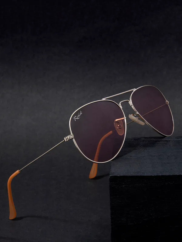 UV Protected Gold Pink Night Vision Aviator Sunglasses for Men and Women- FunkyTradition