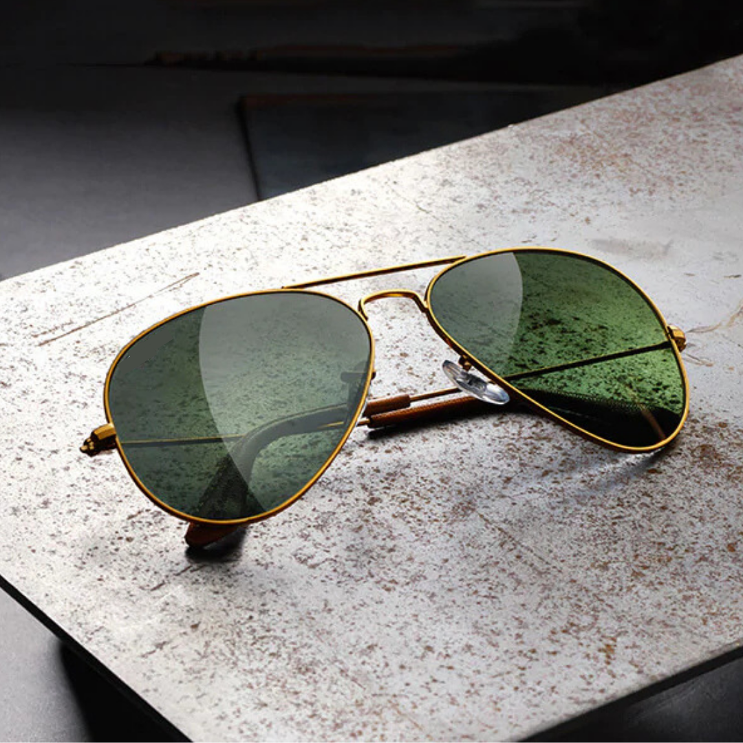 Stylish Green Aviator Sunglasses For Men And Women-FunkyTradition