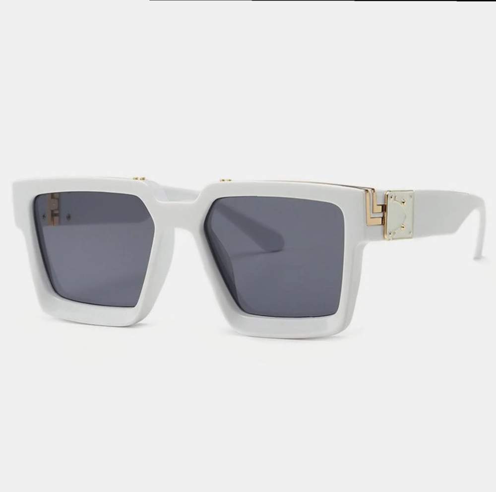 Stylish Square White Vintage Sunglasses For Men And Women-FunkyTradition