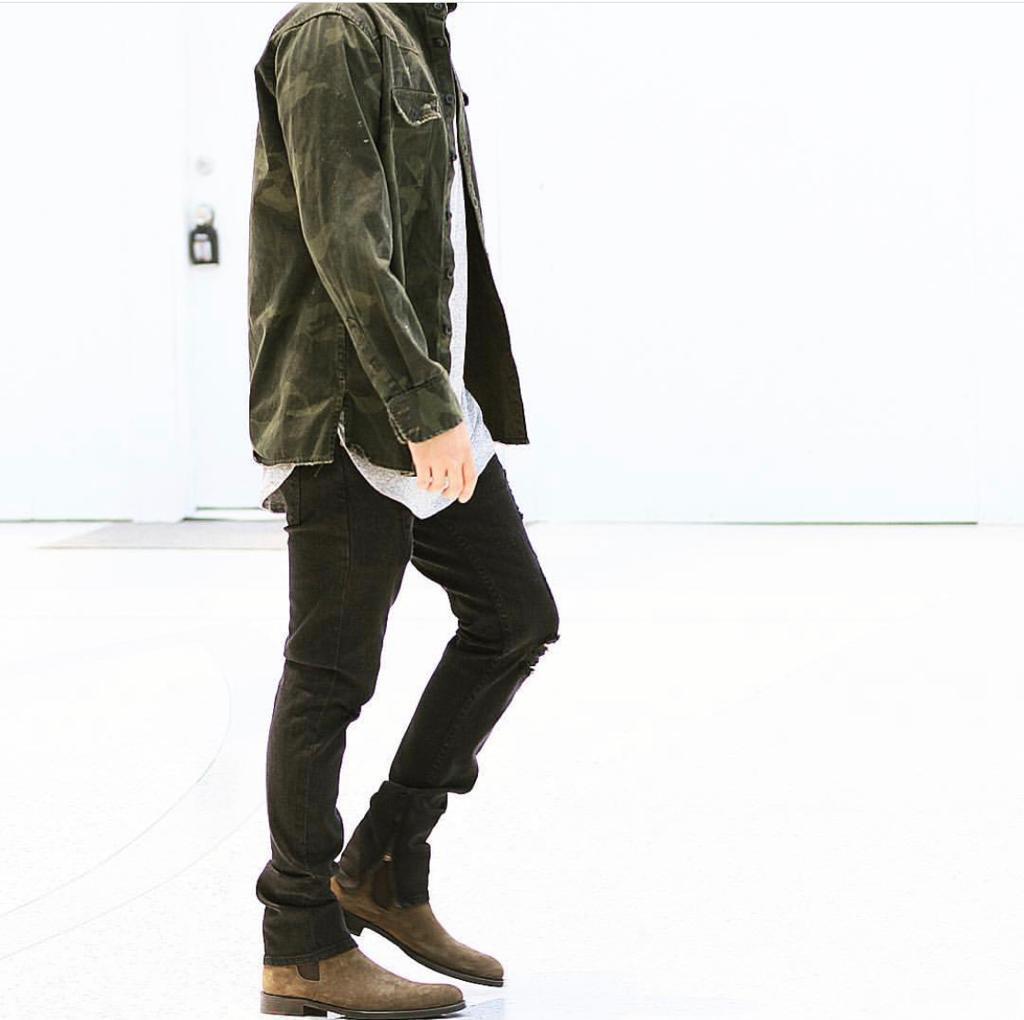 Stylish Valvet Pattern Casual Boots for Men - FunkyTradition