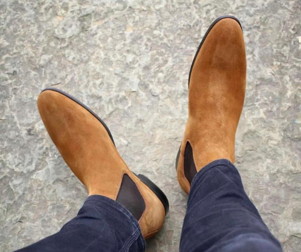 Stylish Valvet Pattern Casual Boots for Men - FunkyTradition