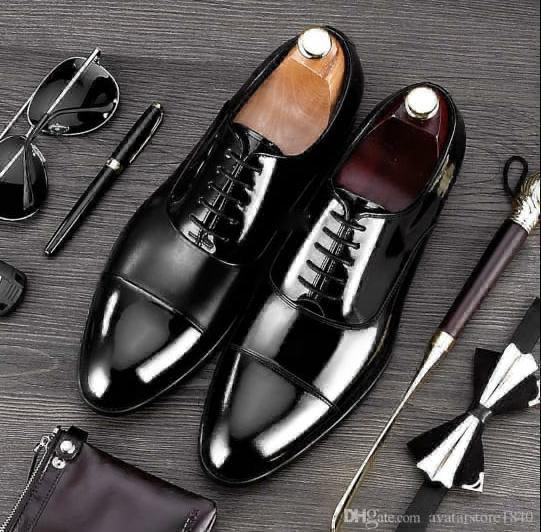 Shiny Mens Wear Pattern Premium Design Quality Oxford Formal Shoes - FunkyTradition