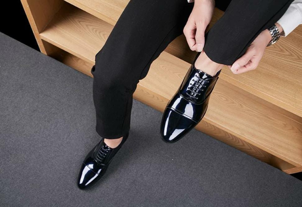 Shiny Mens Wear Pattern Premium Design Quality Oxford Formal Shoes - FunkyTradition