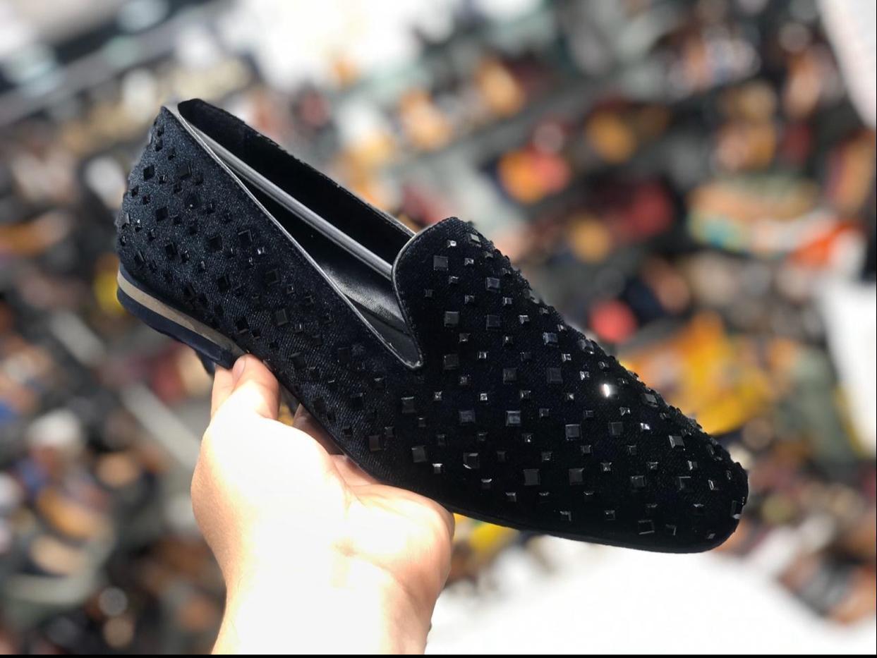 Stylish Studded Moccasins Mens Fashion wedding rivet Leather High Quality Slip On Flats Loafers