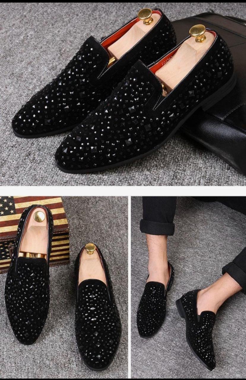 Stylish Studded Moccasins Mens Fashion wedding rivet Leather High Quality Slip On Flats Loafers
