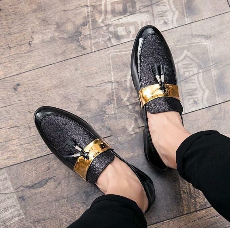 Stylish Suede Loafer Shoes For Party and Wedding Occasion - FunkyTradition