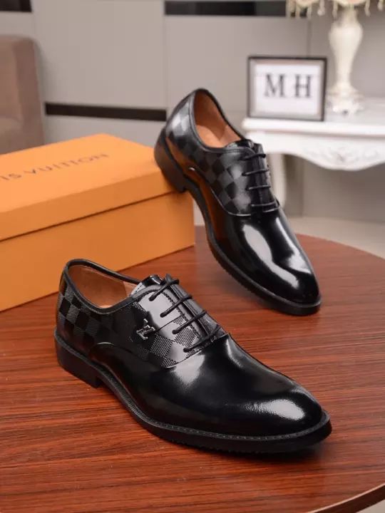 FunkyTradition Black Checks Classy Office, Wedding, Party Wear Black Shoes With Lace-Up