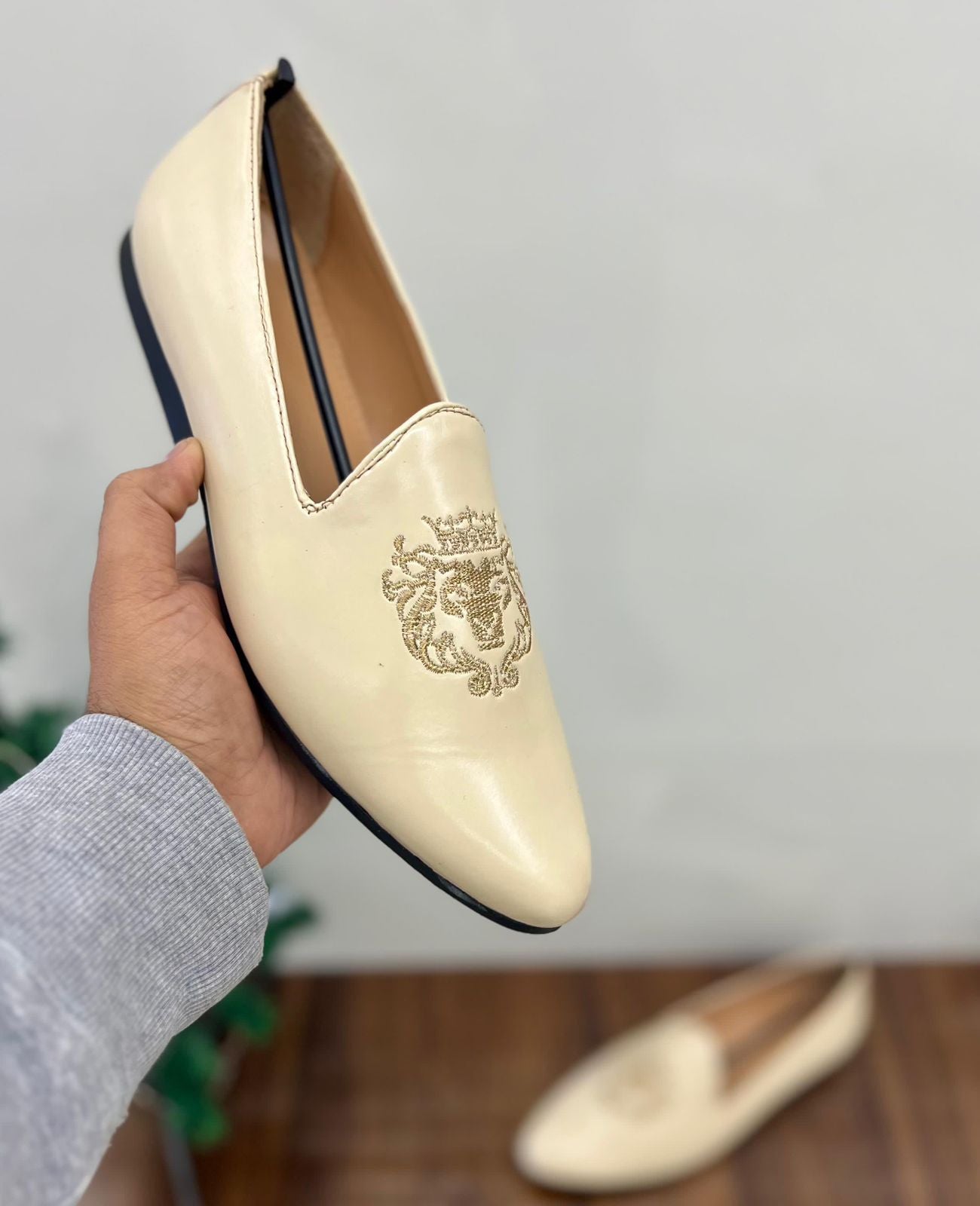 FunkyTradition Stylish Glamourous Hand Embroidered MOJRI Loafers Casual And Party Wear Shoes For Men